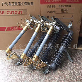 HRW12-10/100a~200a戶（hù）外高壓跌落式熔斷器10kv~12kv令克保險開關